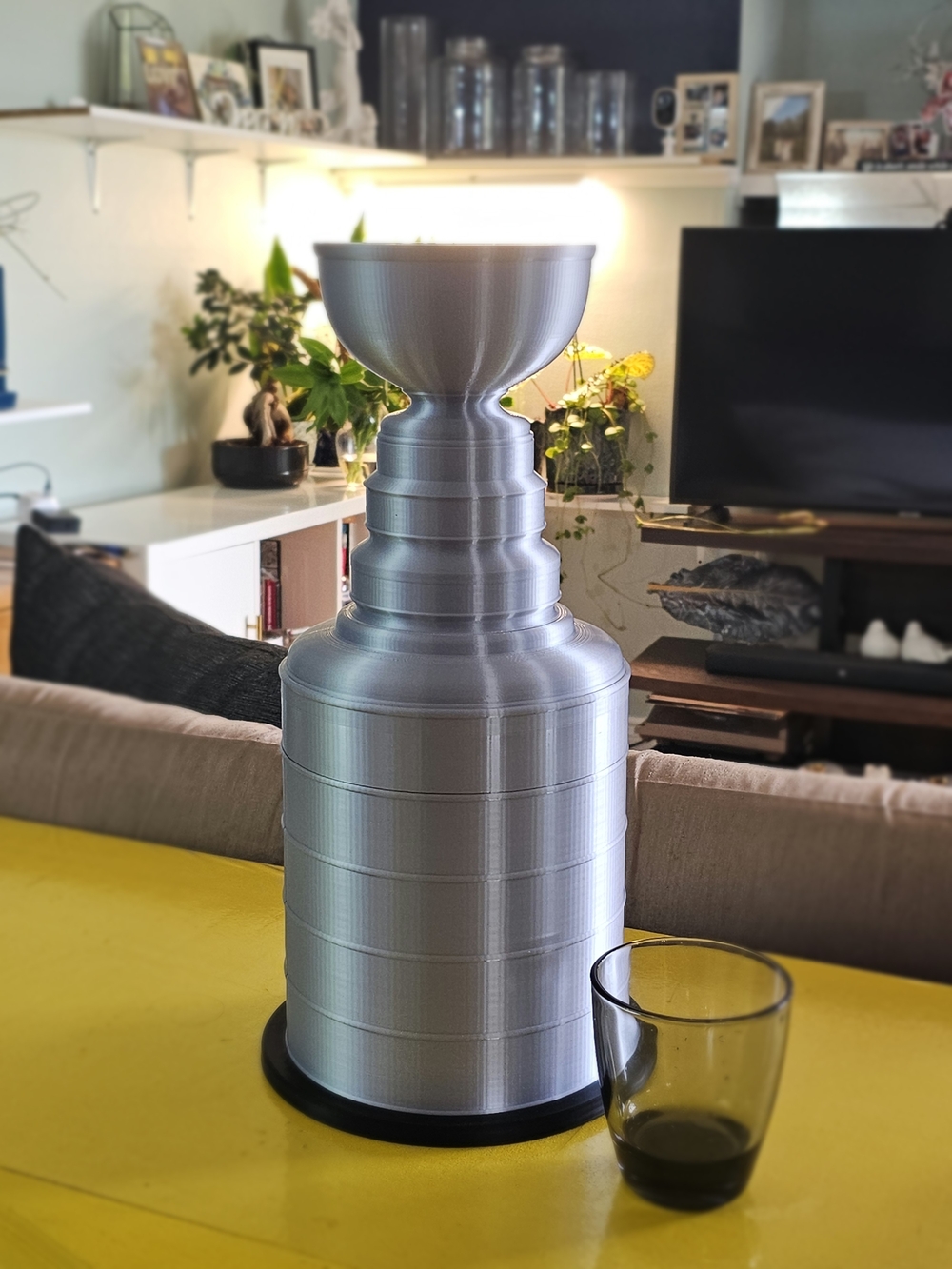 Stanley-Inspired 3D Printed Trophy Cup – Silver Decorative Award 17inches